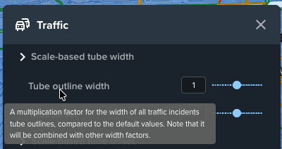 Tooltip showing the property description when hovering over a property
